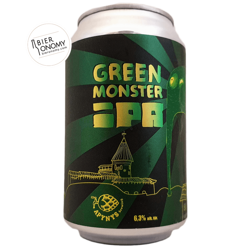 Bière Green Monster IPA 33 cl Brasserie Apynys Brewing