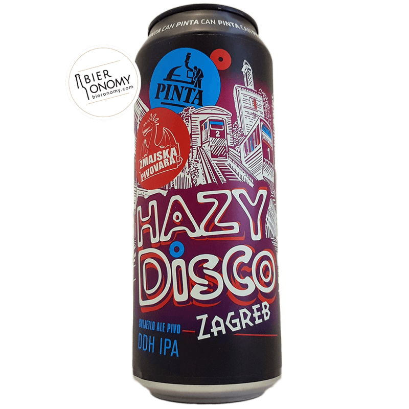 Bière Hazy Disco Zagreb DDH IPA 50 cl Brasserie PINTA x Zmajska Pivovara