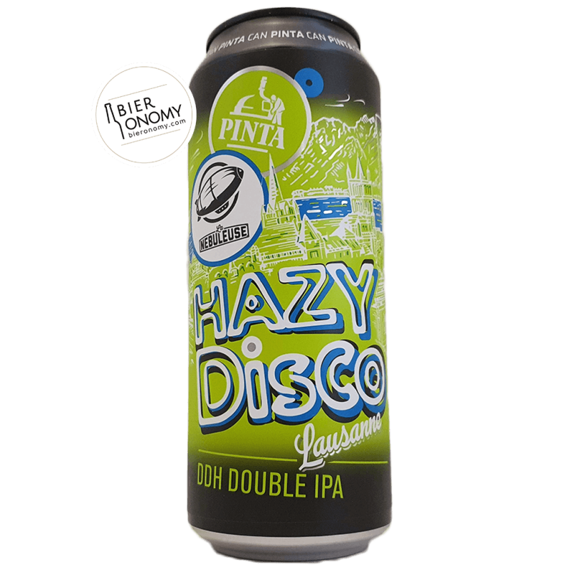 Bière Hazy Disco Lausanne DDH IPA 50 cl Brasserie PINTA x La Nébuleuse