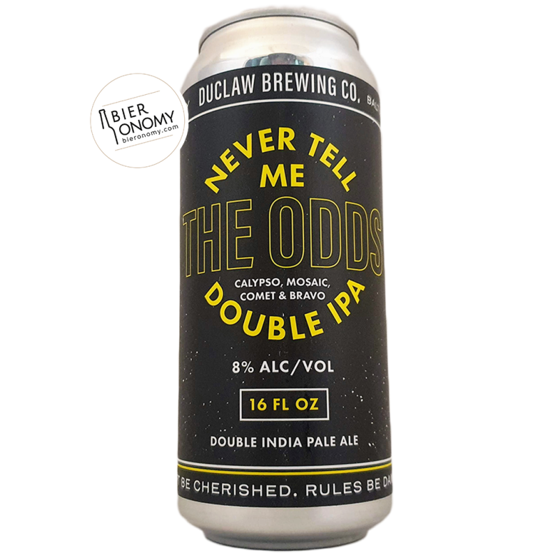 Bière Never Tell Me the Odds Double IPA 47,8 cl Brasserie DuClaw Brewing