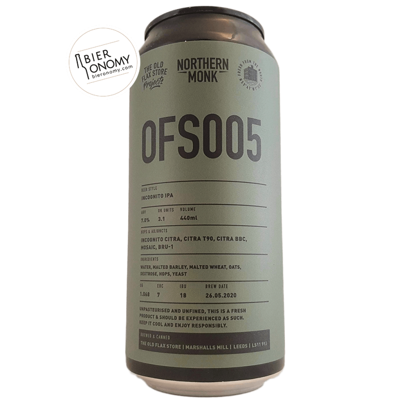 Bière OFS005 IPA 44 cl Brasserie Northern Monk Brew Co