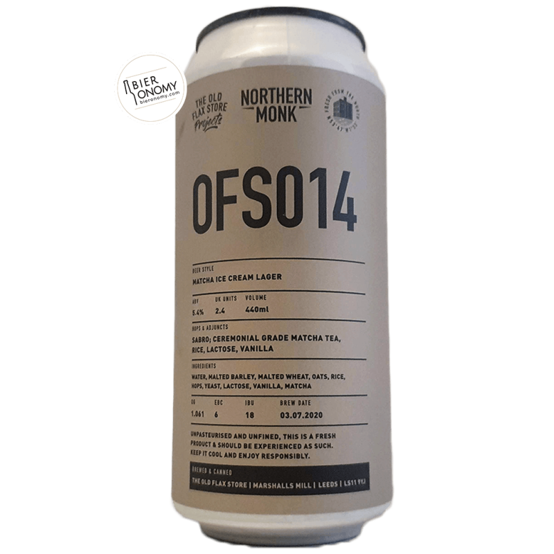 Bière OFS014 Matcha Ice Cream Lager 44 cl Brasserie Northern Monk