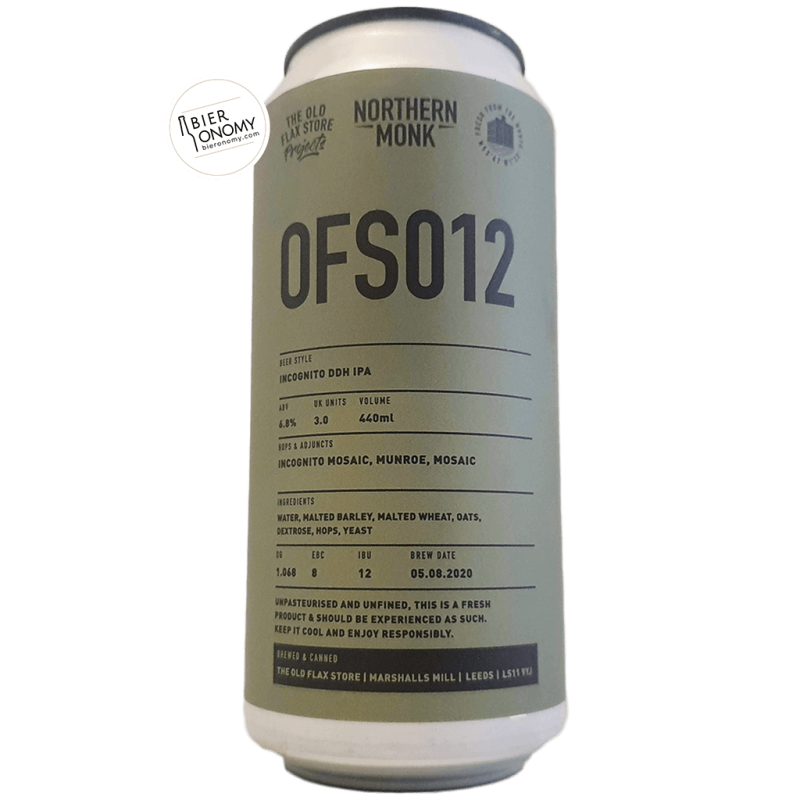 Bière OFS012 Incognito DDH IPA 44 cl Brasserie Northern Monk