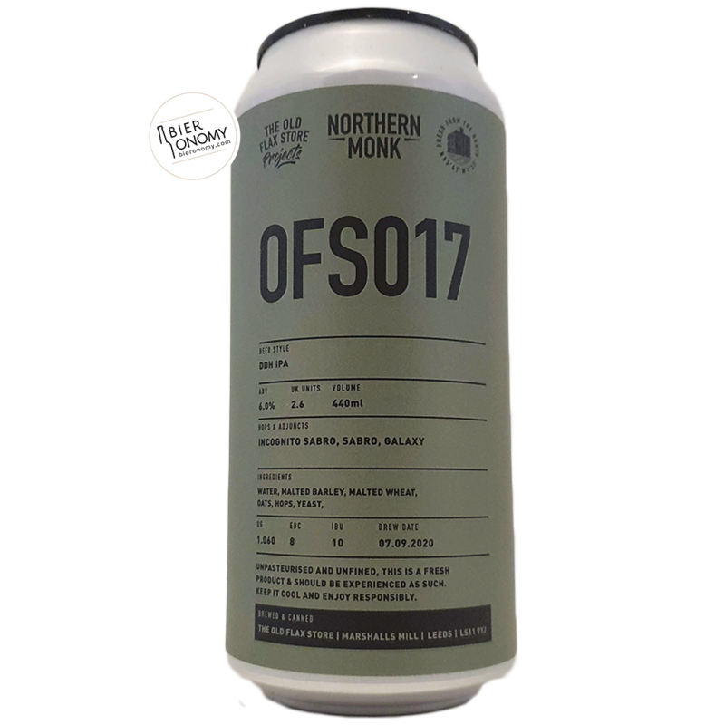 Bière OFS017 New England DDH IPA 44 cl Brasserie Northern Monk Brew Co
