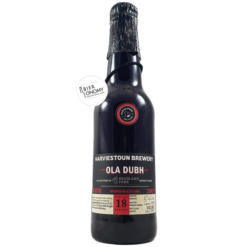 Bière Ola Dubh 18 Year Special Reserve Whisky Oak Aged Black Ale 33 cl Brasserie Harviestoun