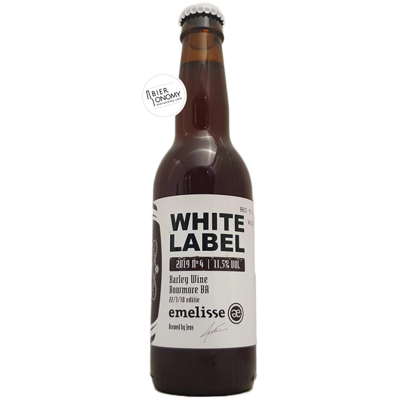 Bière White Label Barley Wine Bowmore BA 2019 Nr. 4 33 cl Brasserie Emelisse