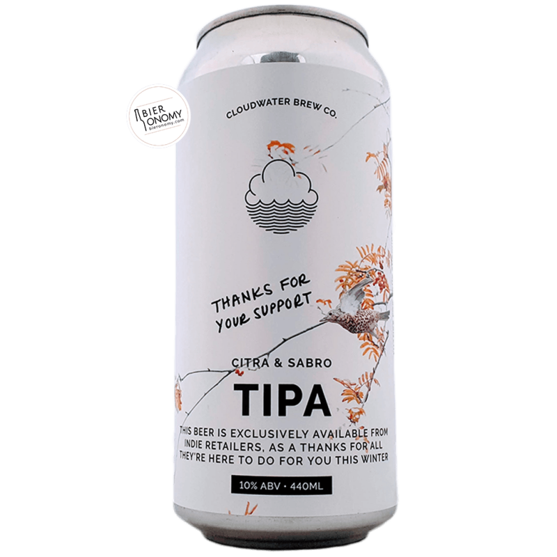 Bière Thanks For Your Support New England TIPA 44 cl Brasserie Cloudwater