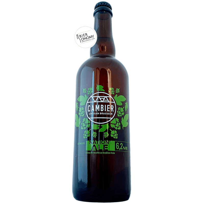 Bière Nation'Ale Hop Harvest 2020 75 cl Brasserie Cambier