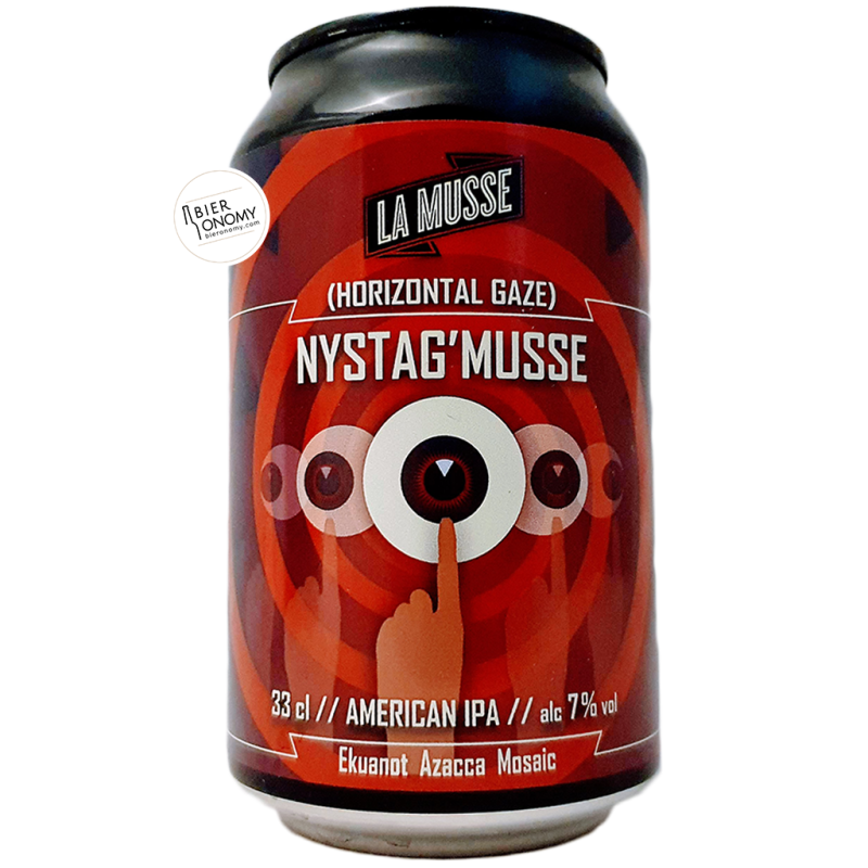 Bière Horizontal Gaze NYSTAG'MUSSE American IPA 33 cl Brasserie La Muette