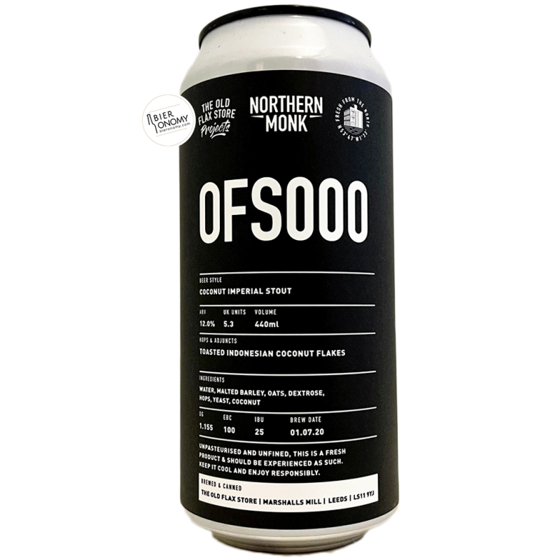 Bière OFS000 Coconut Imperial Stout 44 cl Brasserie Northern Monk