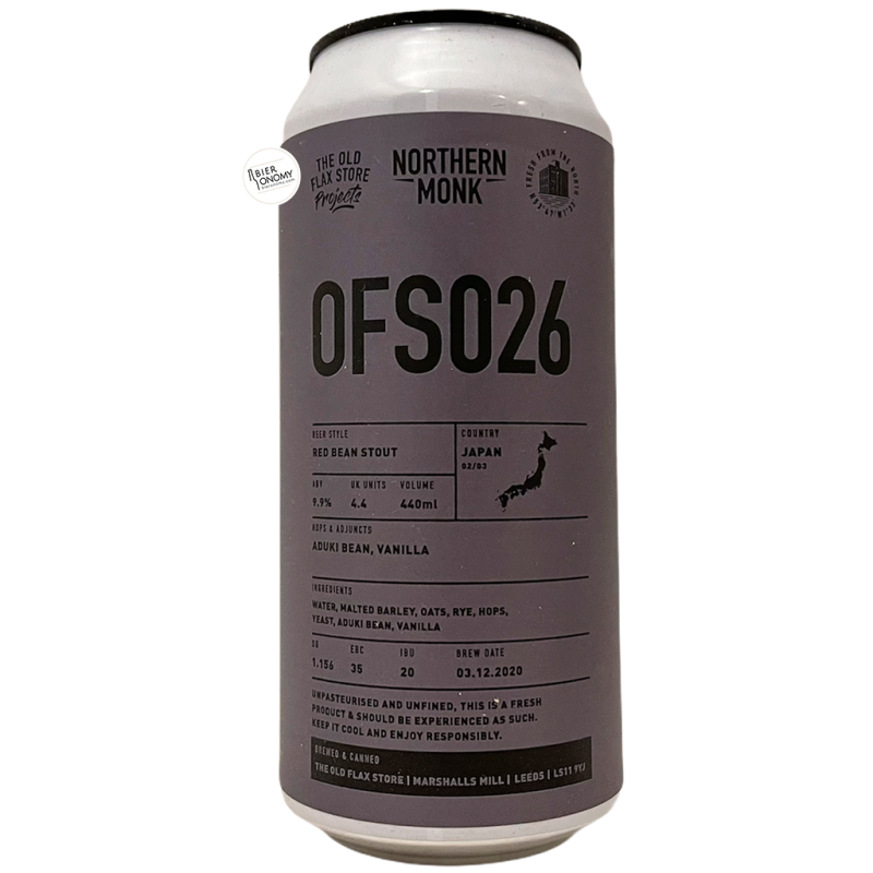 Bière OFS026 Red Bean Stout 44 cl Brasserie Northern Monk