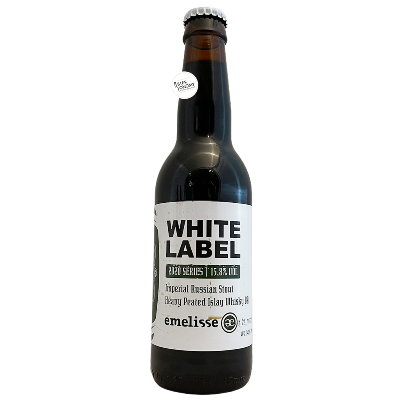 Bière White Label Imperial Russian Stout Heavy Peated Islay Whisky BA 2020 33 cl Brasserie Emelisse
