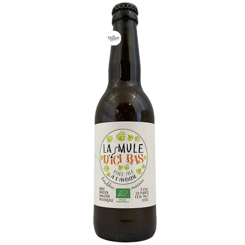 Bière La Mule d'Ici Bas Pale Ale à l'Avoine 33 cl Brasserie La Vieille Mule
