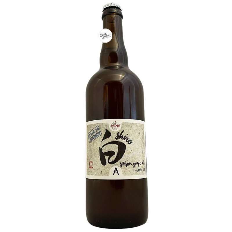 Bière Shiro Saison Grape Ale barriquée 75 cl Brasserie La Pleine Lune