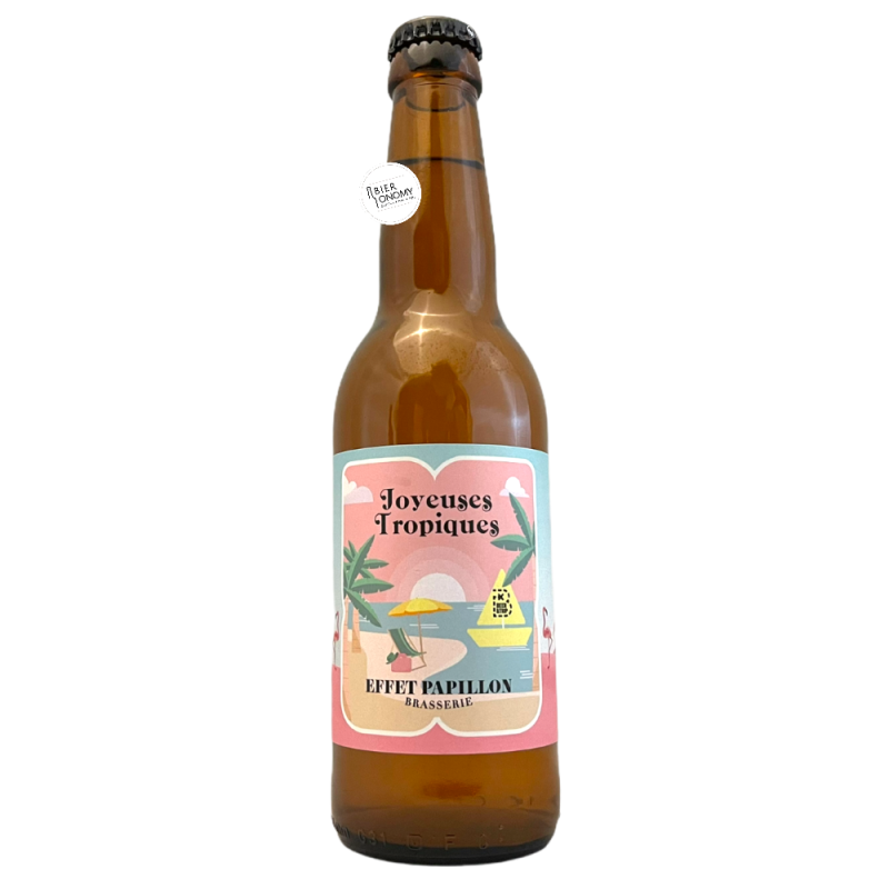 Bière Joyeuses Tropiques Berliner Weisse  33 cl Brasserie Effet Papillon Beer & Trip