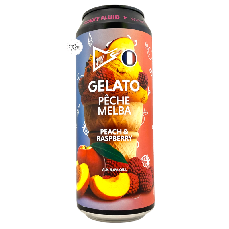 Bière Gelato Peche Melba Fruited Sour 50 cl Brasserie Funky Fluid