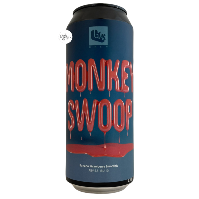 Bière Monkey Swoop Banana Strawberry Smoothie Sour 50 cl Brasserie GAS Brew