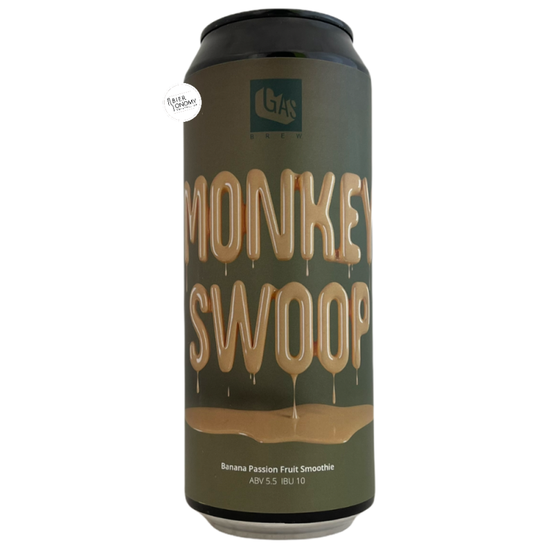 Bière Monkey Swoop Banana PassionFruit Smoothie Sour 50 cl Brasserie GAS Brew