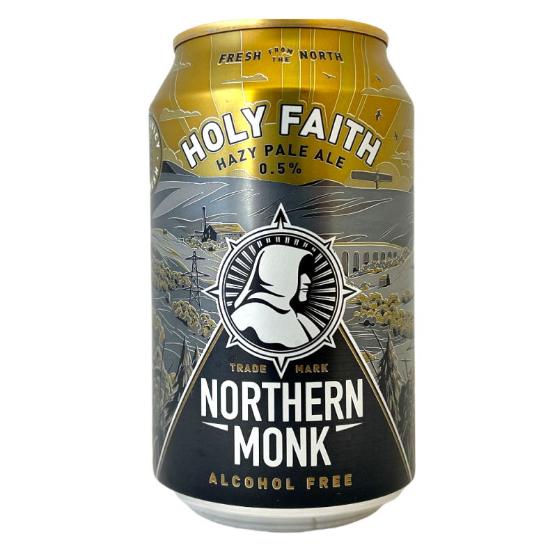 Bière Holy Faith Hazy Pale Ale Sans Alcool 33 cl Brasserie Northern Monk Brew Co