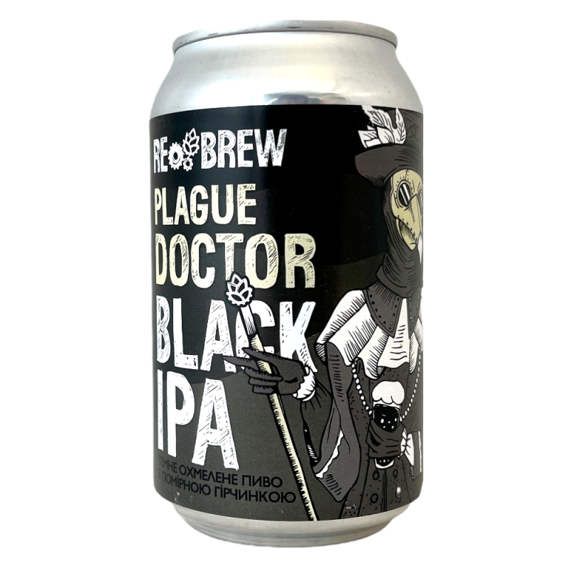 Bière Plague Doctor Black IPA 33 cl Brasserie Rebrew