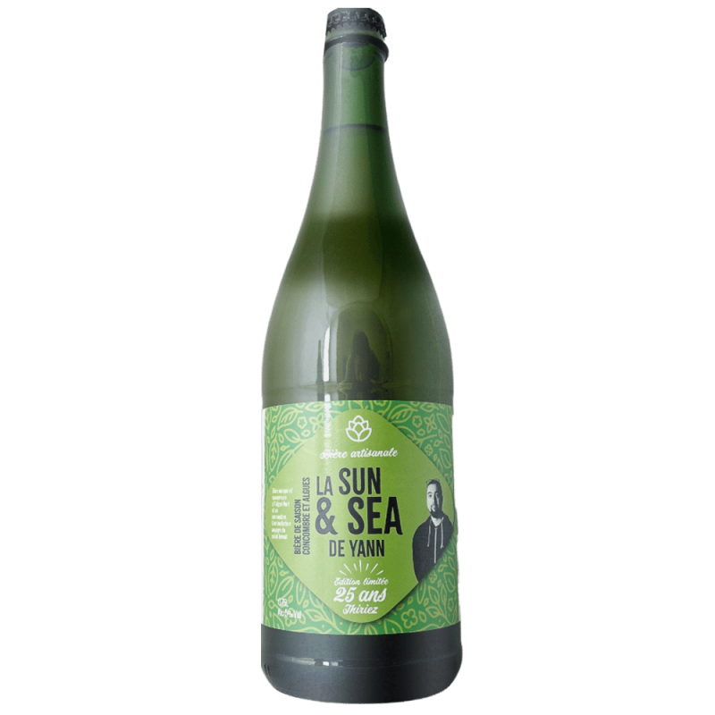 Bière La Sun & Sea de Yann Saison Concombre Algues 75 cl Brasserie Thiriez