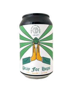Bière Pray For Hops Hazy IPA Canette 33 cl Brasserie Arav' Craft Brewery