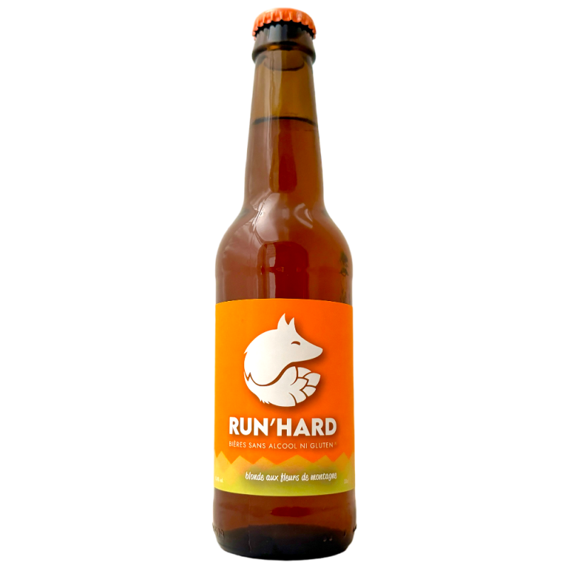 Run'Hard Bière de Récup Sans Alcool Ni Gluten Blonde Reine 33 cl