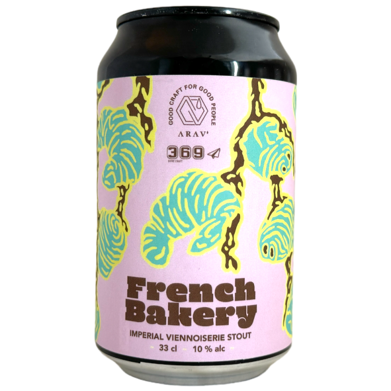 Brasserie Arav’ Craft Brewery 369 Bière FRENCH BAKERY Imperial Viennoiserie Stout 33 cl