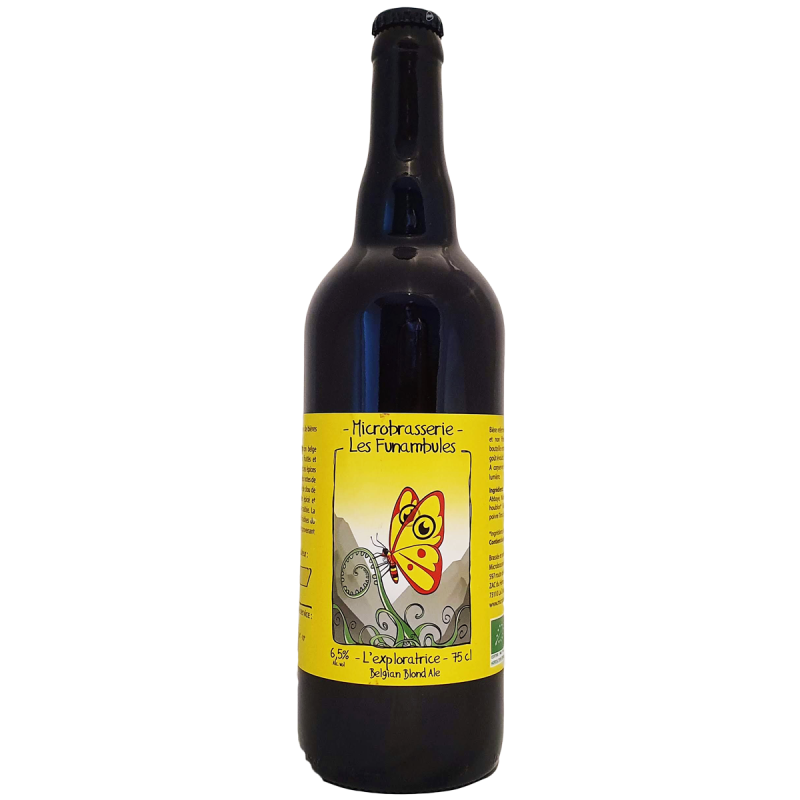 L'Exploratrice Belgian Blond Ale 75 cl Microbrasserie Les Funambules Bière Artisanale Craft Beer Bieronomy