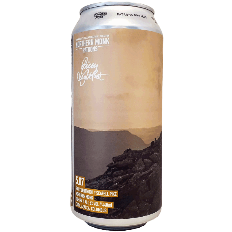 Patrons Project 5.07 Ricky Lightfoot // Scafell Pike // DDH IPA 44 cl - Brasserie Northern Monk