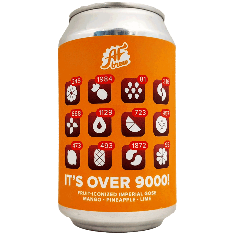 It’s Over 9000! Mango Pineapple Lime Imperial Gose AF Brew
